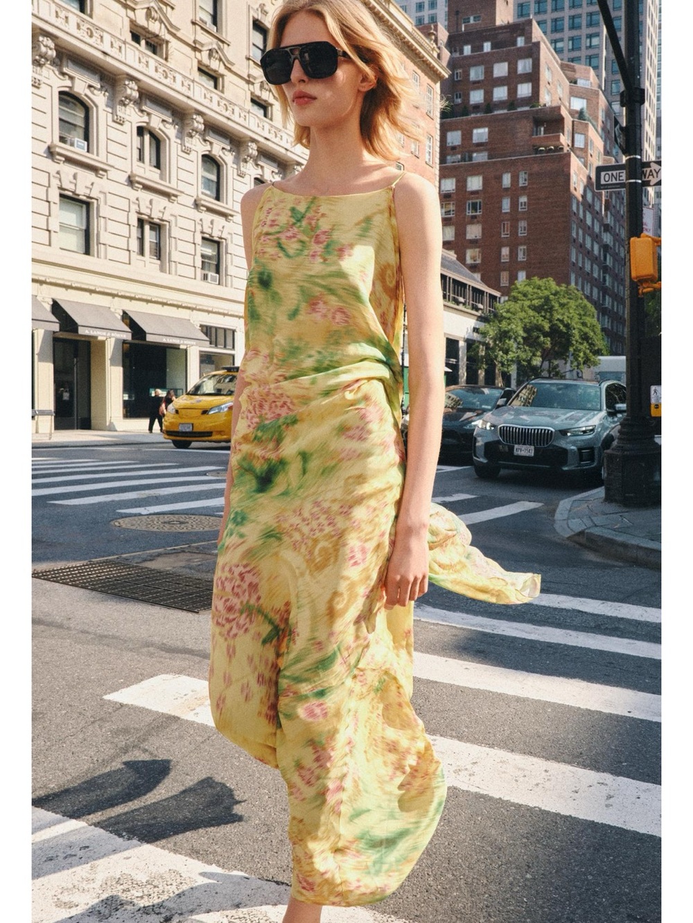 Zara ZW COLLECTION PRINTED BOW DRESS
